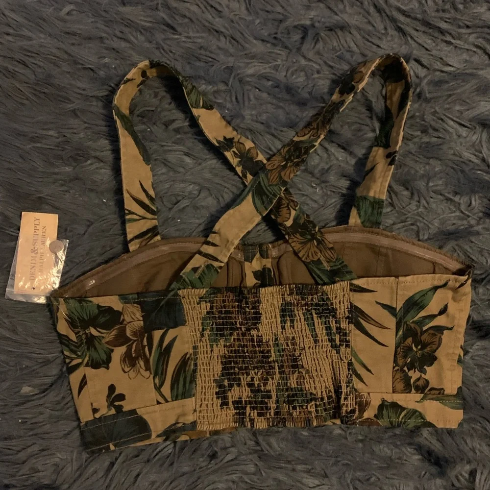 NWT Ralph Lauren Denim and Supply crop corset top size L - Picture 6 of 7